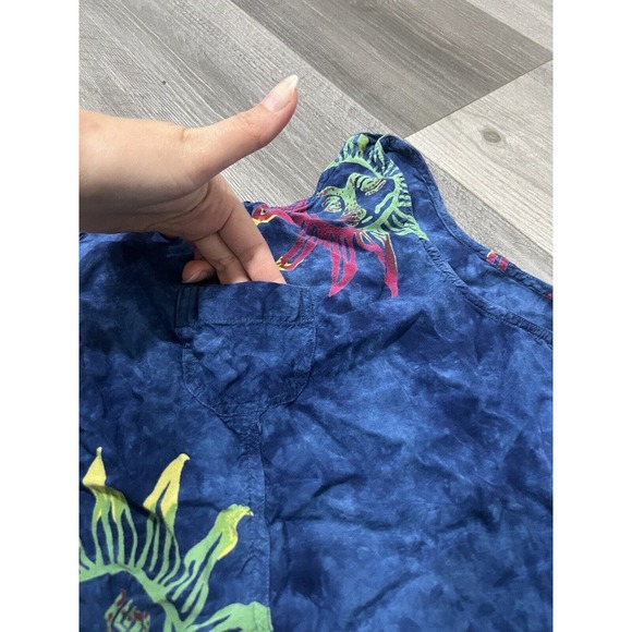 Celestial Sun/Moon Tie-Dye boho Side Button Ying/Yang Dress Size Small - Picture 3 of 6